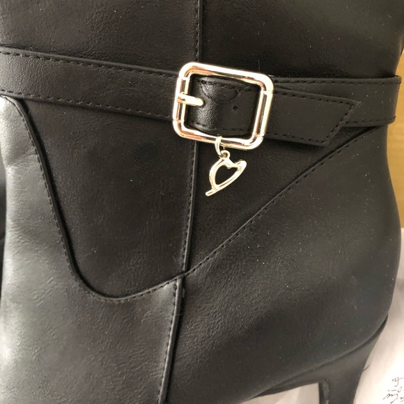 Thalia Sodi Womens Carulap Black Over-The-Knee Boots 8 Wide - Picture 5 of 7